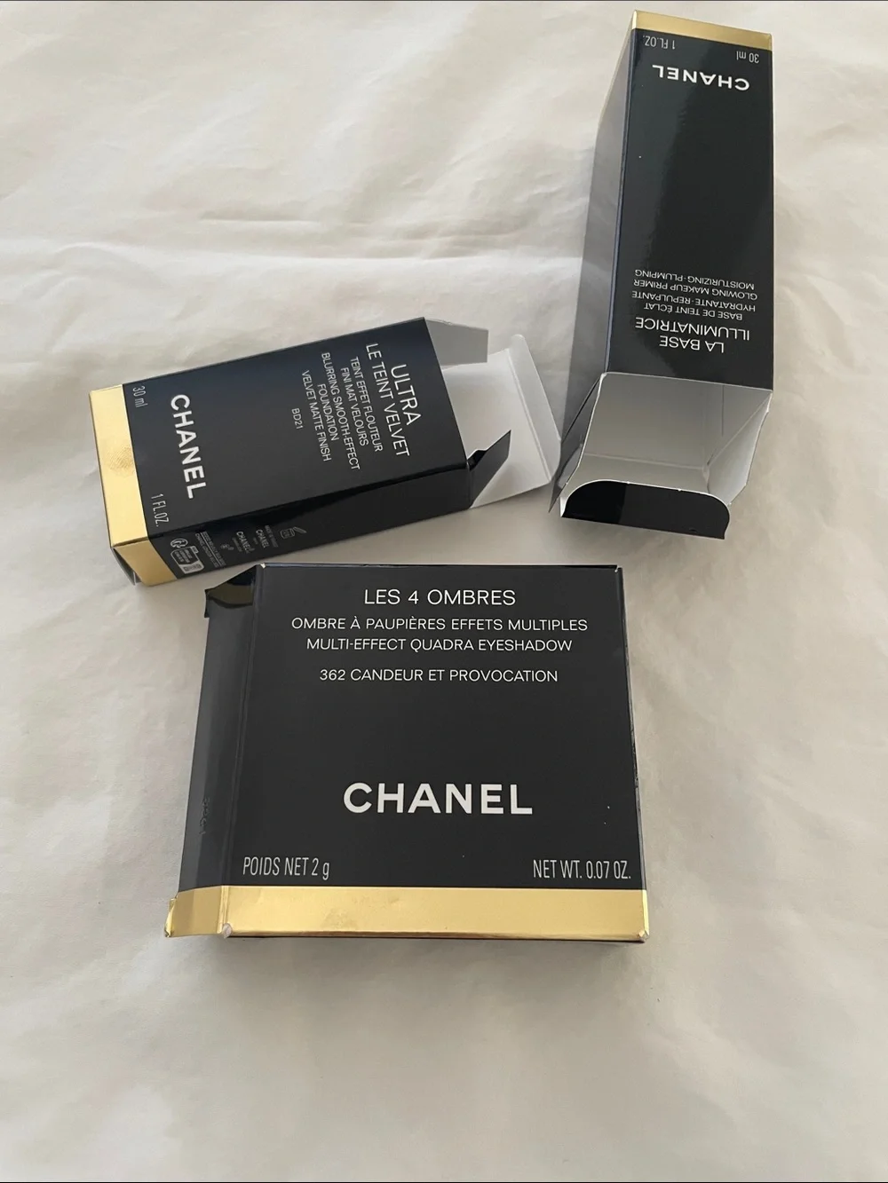 CHANEL Black and Gold Makeup & Skincare Emptying Boxes